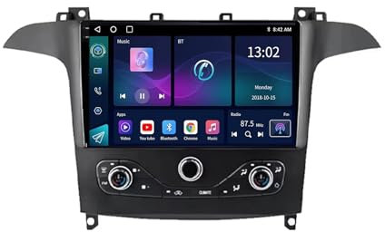 Android 13 2 DIN Car Radio Stereo para Ford S MAX S-MAX 2006-2015/Ford Galaxy 2014 9 Pulgadas Autoradio con WiFi GPS Rear View Camera RDS FM BT DVR SWC Ventilador de refrigeración(2+32G)