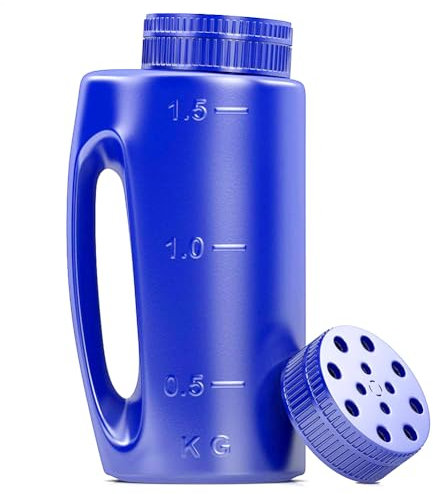 Yabauuop Streuwagen Hand Mit Verstellbarer Lochgröße Handlicher Handstreuer Streuer Für Dünger Rasensamen Splitt Streusalz Zum Enteisen Insektenschutz