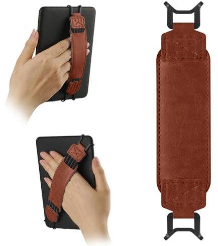 HoYiXi Universal Soft Hand Strap per 6-7 pollici eReader Compatible Kobo/PocketBook/Tolino/Sony/Paperwhite/Nook eReader,per 6, 6.8, 7 E-Reader,con Cinturino da polso sicuro per Tablet,Marrone