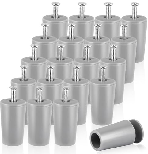 APACALI 20 Stück Rolladenstopper Grau, 40 mm Rollladen aus Kunststoff, Rollladen Anschlagstopper für Rollo mit Schraube und Scheibe, Rolladen Stopper Passend auf Rolladenpanzer Lamellen