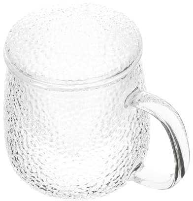KOCKSHION Taza De Té De Transparente Para Oficina Filtro y Tapa Para Infusiones y Bebidas Calientes Casa o Despacho