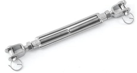 Tensor M12 (mandíbula, alta resistencia, acero 304) para tractores, toldos, cables exteriores, casas en árboles