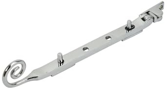 Dart Monkey Tail Solid Brass Window Stay 8 (200mm) - Polished Chrome