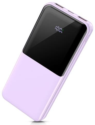 Power Bank 10000mAh, Battery Pack 22.5W Portable Charger Fast Charging 3A USB C Input & Output, PowerBank with LED Display, Mobile Phone Charger Type C for Samsung iPhone 17 16 15 14 Plus Pro Max etc