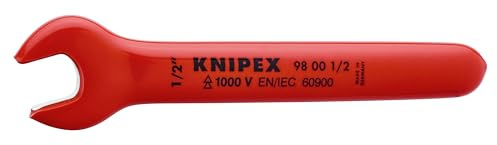KNIPEX 98 00 1/2-Inch 1,000V Insulated 1/2 Inch Open End Wrench