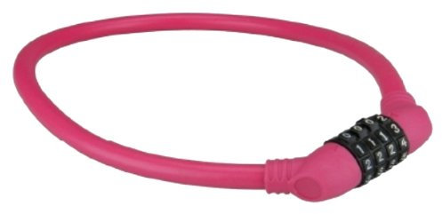 Profex Schloss Zahlenkabel Soft, schwarz,grün, pink, 65874