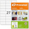 Printation Universal Etiketten 70 x 32 mm blanko weiß - 2700 Klebeetiketten zum Bedrucken - 100 DIN A4 Bogen à 3x9 70x32 Labels - 27 Etiketten selbstklebend bedruckbar pro A4 Bogen - 3479 4450 4440