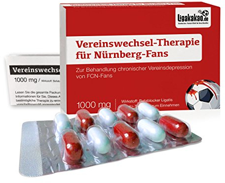 Alles für Nürnberg-Fans by Ligakakao.de Nürnberg Fanartikel Geschenk geldbörse ist jetzt VEREINSWECHSEL-Therapie Portemonnaie Herren Geldbeutel Wallet Leder