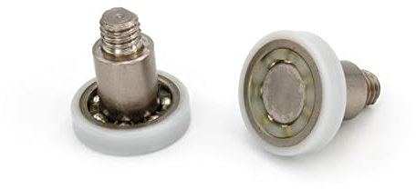 Cuscinetti Box Doccia VR - KIT 2 PEZZI Rotelle a Sfera di Ricambio in Acciaio per Ante Doccia a Scorrimento diametro 18x4x18.4 M6 CH5 OTTONE NIK. FRIGES