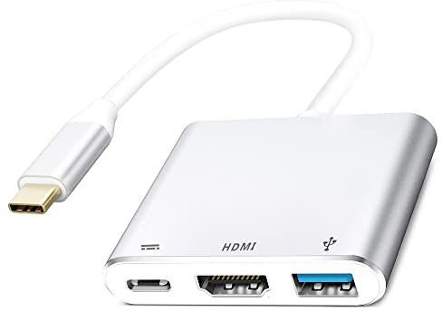 QCES - Adaptador USB C a HDMI, Tipo C a HDMI Multiport Dock con Carga Thunderbolt 3 Compatible con Nintendo Switch, Samsung Dex Station