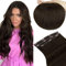 RUNATURE Clip in Extensions Echthaar Braun 40cm Dukelbraun Haarverlängerung Echte Haare 3Pcs 50g #2