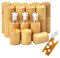 12Pcs 5ml Bamboo Roll on Bottles for Essential Oils, Portable Massage Oil Bottle Clear Inner with Stainless Steel Roller Ball, Eco-Friendly Travel Perfumes Sample Lip Gloss Container (1 Opener)…