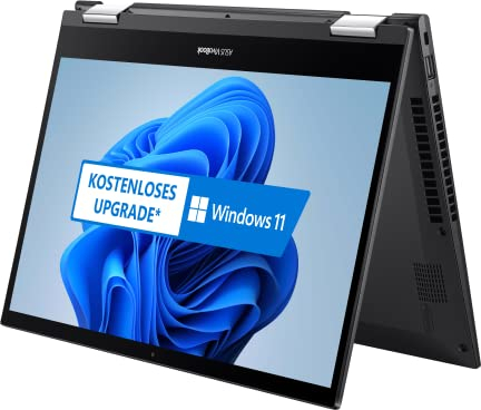 Asus Vivobook Flip 14 Convertible 2 en 1 | Pantalla táctil Full HD de 14.0 | Intel Core i5-1135G7 | 8GB RAM | 512GB SSD | Intel Iris Xe Max | Windows 10 | Teclado QWERTZ | Negro | +32GB