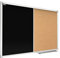 ALLboards Kombitafel 2 in 1 Schwarze Magnetische Kreidetafel & Kork-Pinnwand mit Aluminiumrahmen 90x60cm, Korktafel Schwarze Magnetische Kreidetafel