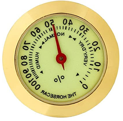 Igrometro per sigari da 1,5 pollici mini rotondo in metallo igrometro sigaro tabacco misuratore di umidità applicabile caso di sigari Humidor accessorio in metallo igrometro
