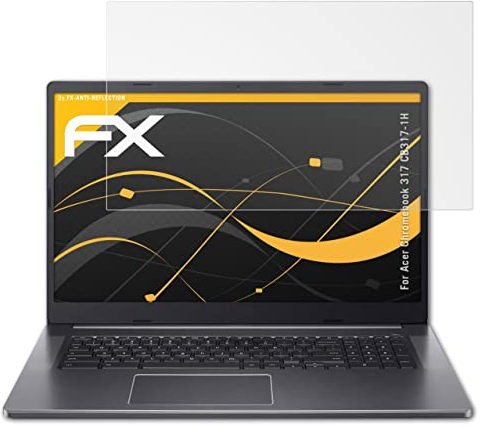 atFoliX Protecteur d'écran compatible avec Acer Chromebook 317 CB317-1H Film Protection d'écran, antiréfléchissant et absorbant les chocs FX Film Protecteur (2X)