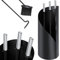 KESSER® Serviteur de cheminée | Set de 4 ustensiles pour cheminée | Set de cheminée de haute qualité composé de 4 pièces : balai, pelle, tisonnier, pince, support en acier, noir