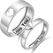 DAOCHONG Paar Ringe Set 925 Sterling Silber Passende Herzringe Versprechensringe für Paare Ich Liebe Dich Verlobungs Ehering Band Verstellbar-Black