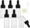 Alledomain 6Pcs, 10ml Transparent Glass Bottles with Dropper Pipettes, Mini Empty Dropper Bottles Black Plastic Cap Refillable Clear Sample Container for Essential Oil/Massage Oil/Chemical Liquid