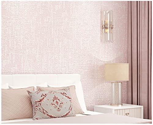 ZAHHYG Papier Peint Panoramique Joli Rose Clair Papier Peint Adhesif Moderne Papier Peint 3D Salon Papier Peint Intissé Chambre D’enfants Décoration Murale Papiers Peints53x1000cm