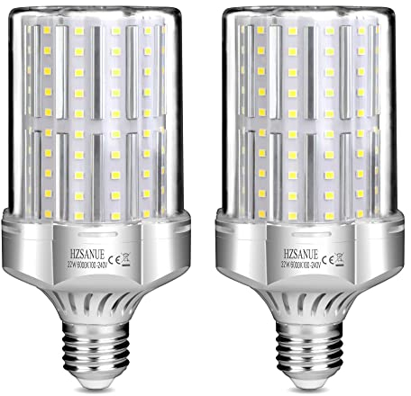 HZSANUE LED Lampen 32W, 260W Glühlampenäquivalent, 3600lm, 6000K Kaltweiß, E27 Edison Schraube, 2 Stück
