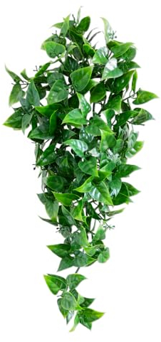 Kunstpflanze Bambus/Cannabis/Weinrebe 30-60 cm - Hängepflanze für Terrarien - Terrarium Plants (Weinrebe, medium)