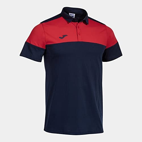 Joma Kurzarm-Poloshirt Mann Crew V Marineblau rot
