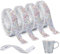 Strassband Selbstklebend Selbstklebende Kristall 4 Reihen 0.9cm Kristall Strassband 4 Rollen Glitzerband Hohe Temperaturbeständigkeit und Stabile Haftung Für Handwerk Hochzeit Party Dekoration