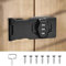 Password Hasp Locks, KYYGKY 3 Inch Rotary Door Lock Hasp Cabinet Door Combination Lock Barn Door Lock Latch Safety Packlock Clasp Hasp with Screws for Cabinets, Barn Door, Outdoor, Garden - Black