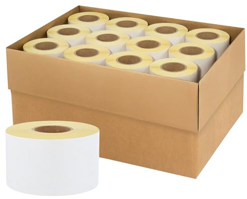 Labelident Waagenetiketten Endlos Etiketten - 61 mm x 360 lfm - Thermo-Top Papier Endlos Etiketten auf 24 Rollen, 40 mm Kern, selbstklebend