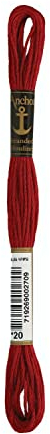 Anchor 232586 4635000-00020 Stickgarn, Baumwolle, weinrot, 3 gramm