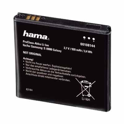 Hama 00108144-Ionen (LiIon) 920 mAh 3,7 V Akku wiederaufladbar – Akkus (920 mAh,-Ionen (LiIon), 3,7 V, schwarz)