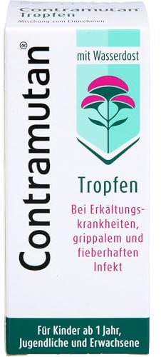Contramutan Tropfen bei typischen Erkältungsbeschwerden mildern den Erkältungsverlauf | für Kinder ab 1 Jahr | homöopathisches Arzneimittel mit echtem indianischen Wasserdost | 20 ml