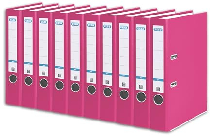 Elba Ordner A4, Smart Pro, 5 cm schmal, Kunststoff außen, pink, 10 Stück
