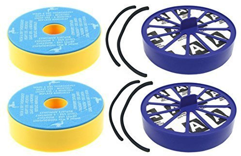 Spares2go Washable Pre Motor Filter & Post Motor Allergy HEPA Filter with Seal Kit For Dyson DC14 DC14i Vacuum Cleaner (2 of Each)