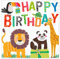ARTEBENE Serviette Papierserviette Zootiere Happy Birthday Kindergeburtstag Tissue | 33 x 33 cm | 20 Stück | 3-lagig | Hochwertige Serviette für Kindergeburtstag, Geburtstag, Kinderfete