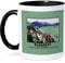 3dRose Budapest Via Harwich Flussszene mit Booten und der Brücke Zweifarbige Tasse, Keramik, schwarz, 11oz