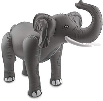 Folat - Elefante inflable - 60 cm, Gris