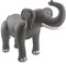 Folat 20271 Aufblasbarer Elefant Grau, keine, Einheitsgröße
