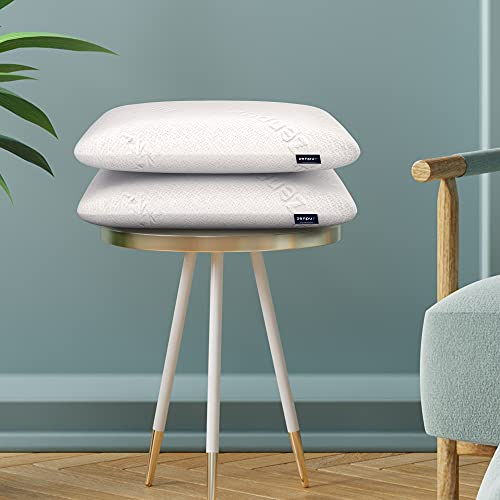 ZenPur Nackenstützkissen 2er-Set 40x60-13cm Memory Foam Kopfkissen - Ergonomisches Schlafkissen für Nacken und Schulter, Oeko-TEX Zertifiziert