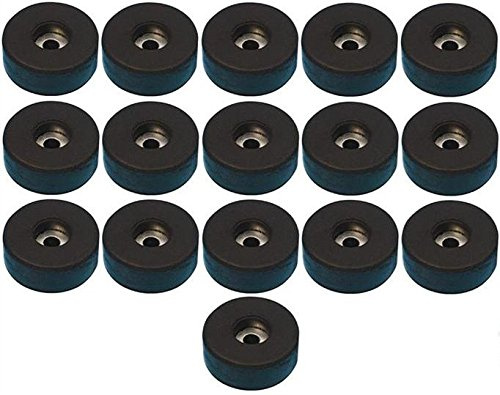 Adam Hall Hardware 4907 M16 AH - 16er Set Gummifuß 38 x 15 mm schwarz im Beutel