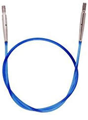 KnitPro Seile neu (farbig/Color) für Nadelspitzen, Endkappen + Schlüssel (29 cm Seillänge für eine Gesamtlänge von50 cm)