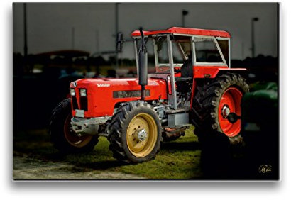 Premium Textil-Leinwand 45 x 30 cm Quer-Format Oldtimer Traktor Schlüter | Wandbild, HD-Bild auf Keilrahmen, Fertigbild auf hochwertigem Vlies, Leinwanddruck von Peter Roder