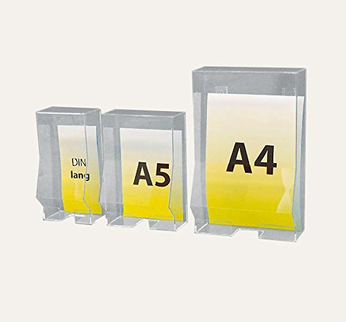 Hansen Prospektbox wetterfest (für draußen) / Prospekthalter/Flyerhalter/Broschürenhalter aus Acrylglas (Acryl) in DIN A4 (Hochformat)