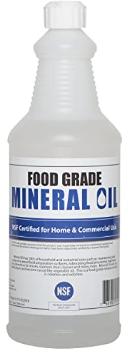 Sanco Industries Premium 100% Pure Food Grade Mineral Oil Usp, 1 Quart (32 Ounces), Butcher Block And Cutting Board Oil clear