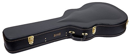 Crossrock Holzkoffer für 335 Style 6-Saiten Semi-Hollow E-Gitarren, Schwarz (CRW600SABK)