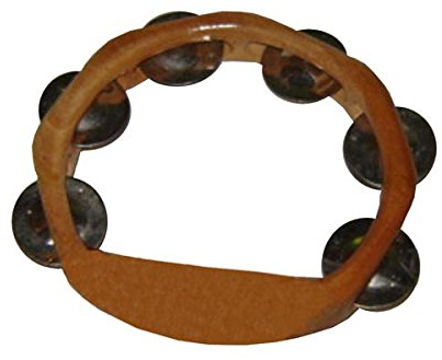 Tamburin ohne Fell aus Hartholz 15 x 3 cm warmer Klang Tambourin Percussion Kinder Rhythmus Weltmusik