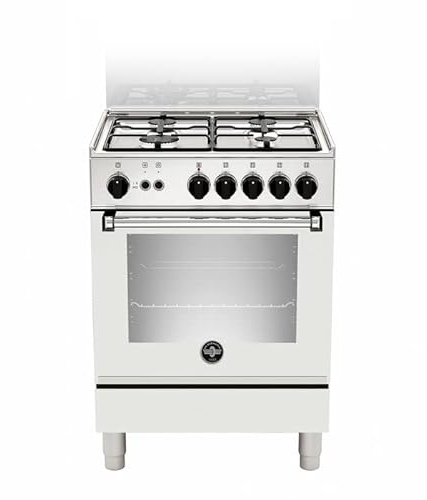 Bertazzoni La Germania Americana AMN104GEVSWE cucina Piano cottura Acciaio inossidabile, Bianco Gas A+
