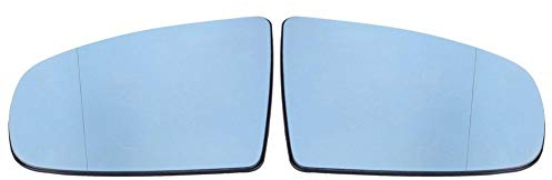 KIMISS 1 Paar Auto Außenspiegelglas für hintere Ansicht, HD Spiegel links und rechts, beheiztes Spiegelglas, direkter Rückspiegel für X5 E70 2008-2013, blau, 51167174981/51167174982