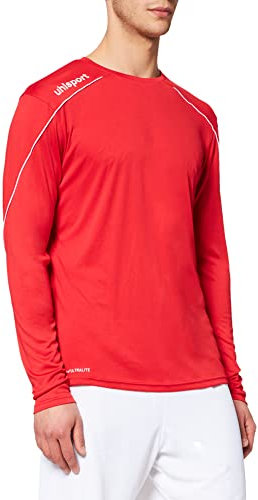 uhlsport Stream 22 - Maglia a Maniche Lunghe da Bambino, Bambini, Maglietta, 100347804, Rosso/Bianco, 116
